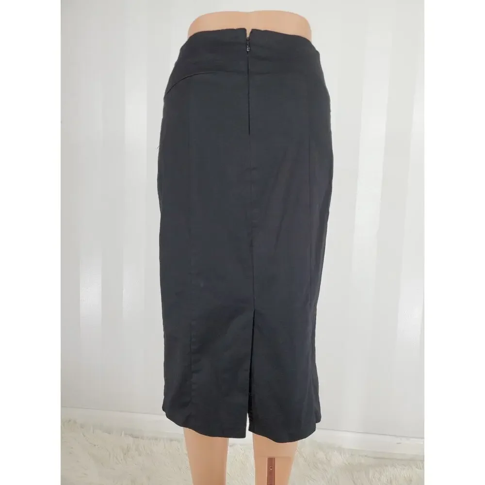 NEW YORK & CO Women's Black Straight Skirt Sz 0 - Picture 3 of 8